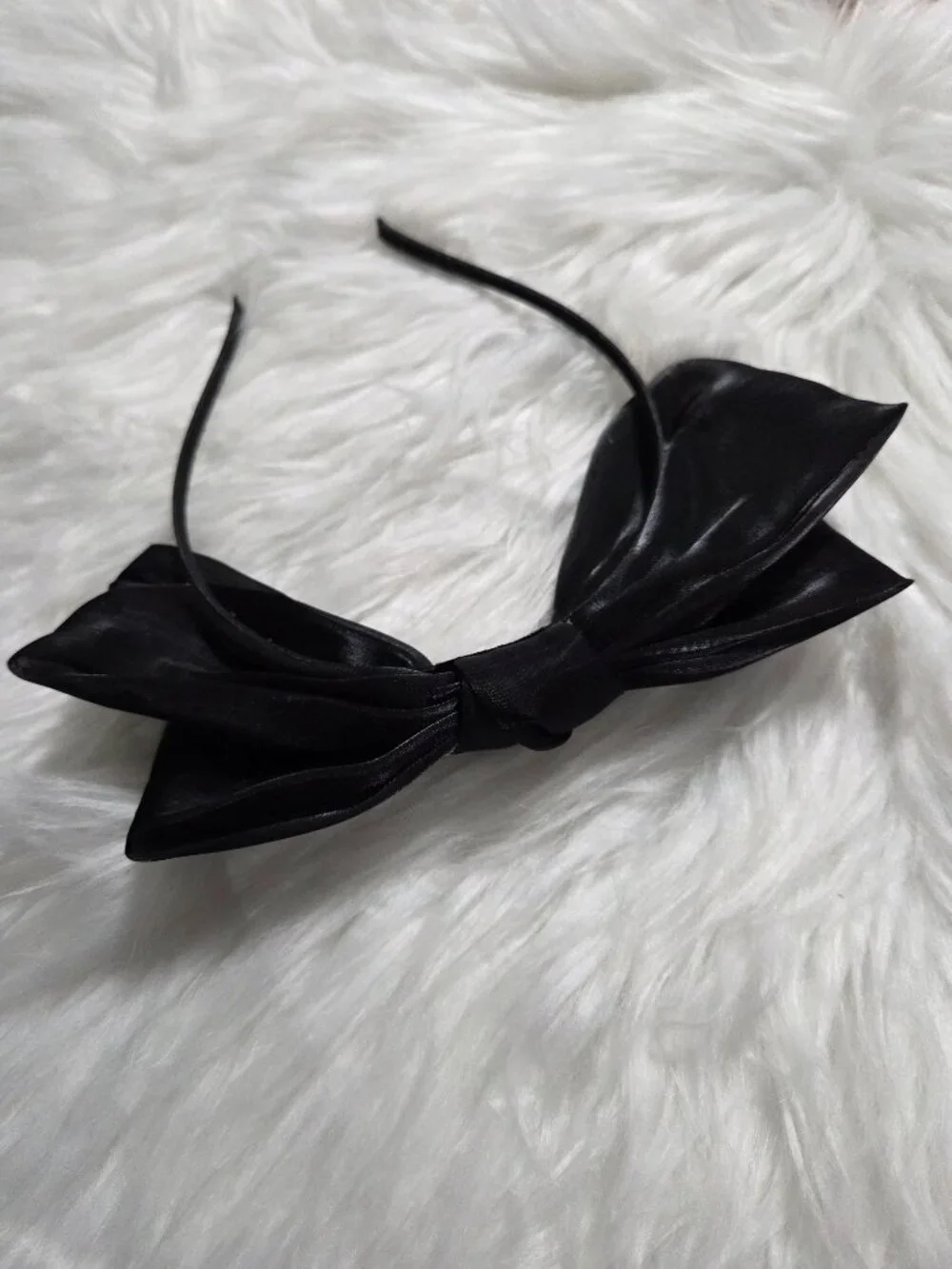 Set of 4 Black Bow Headbands